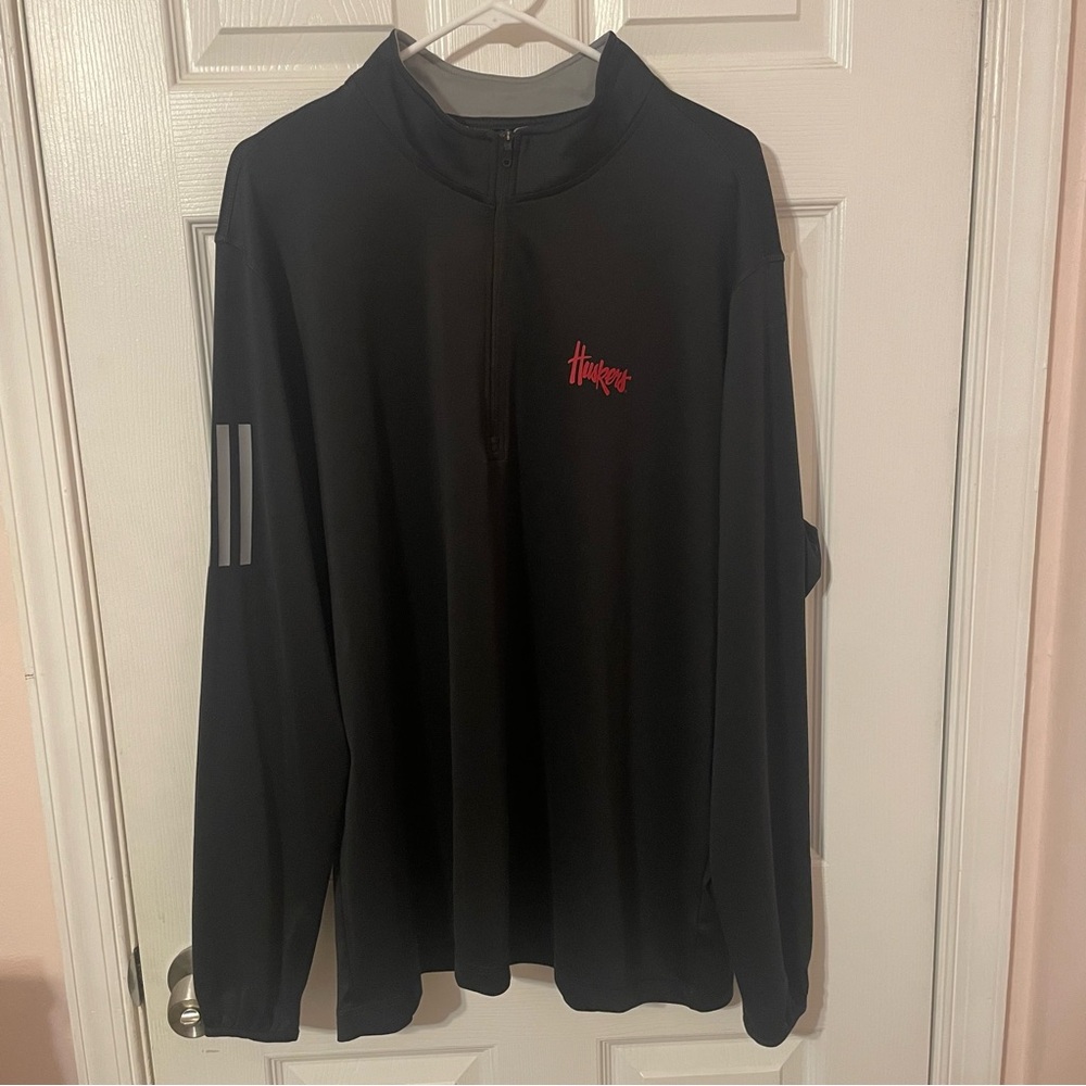 Nebraska Huskers Black Quarter Zip Pullover